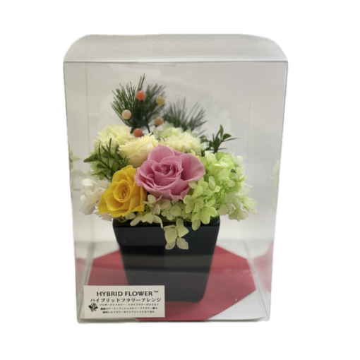 【YMK】プリザーブドフラワーギフト 和風アレンジ・和室やお正月、玄関先にもピッタリ（陶器）