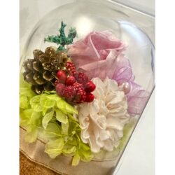 Alternative view of 【フラワーカクテル】プリザーブドフラワー ハイブリッドフラワーギフト オリジナルガラスドームC