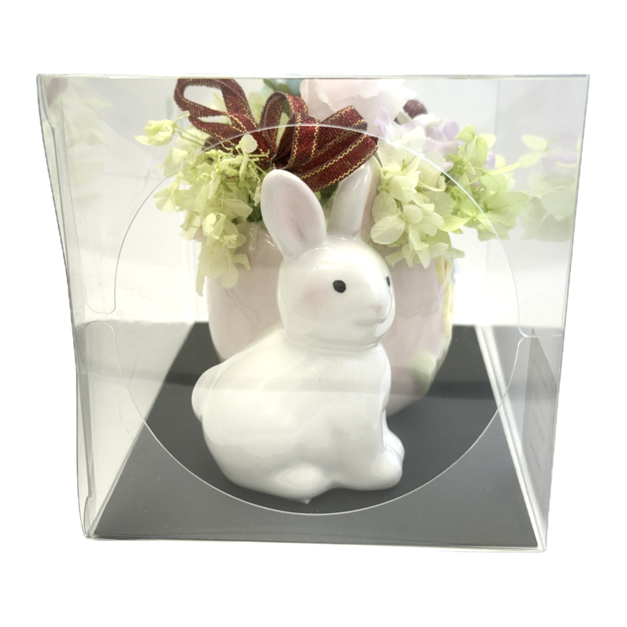 【フラワーカクテル】プリザーブドフラワー ハイブリッドフラワーギフト ラビットフラワーポットB ホームフラワーインテリア - 画像 (2)