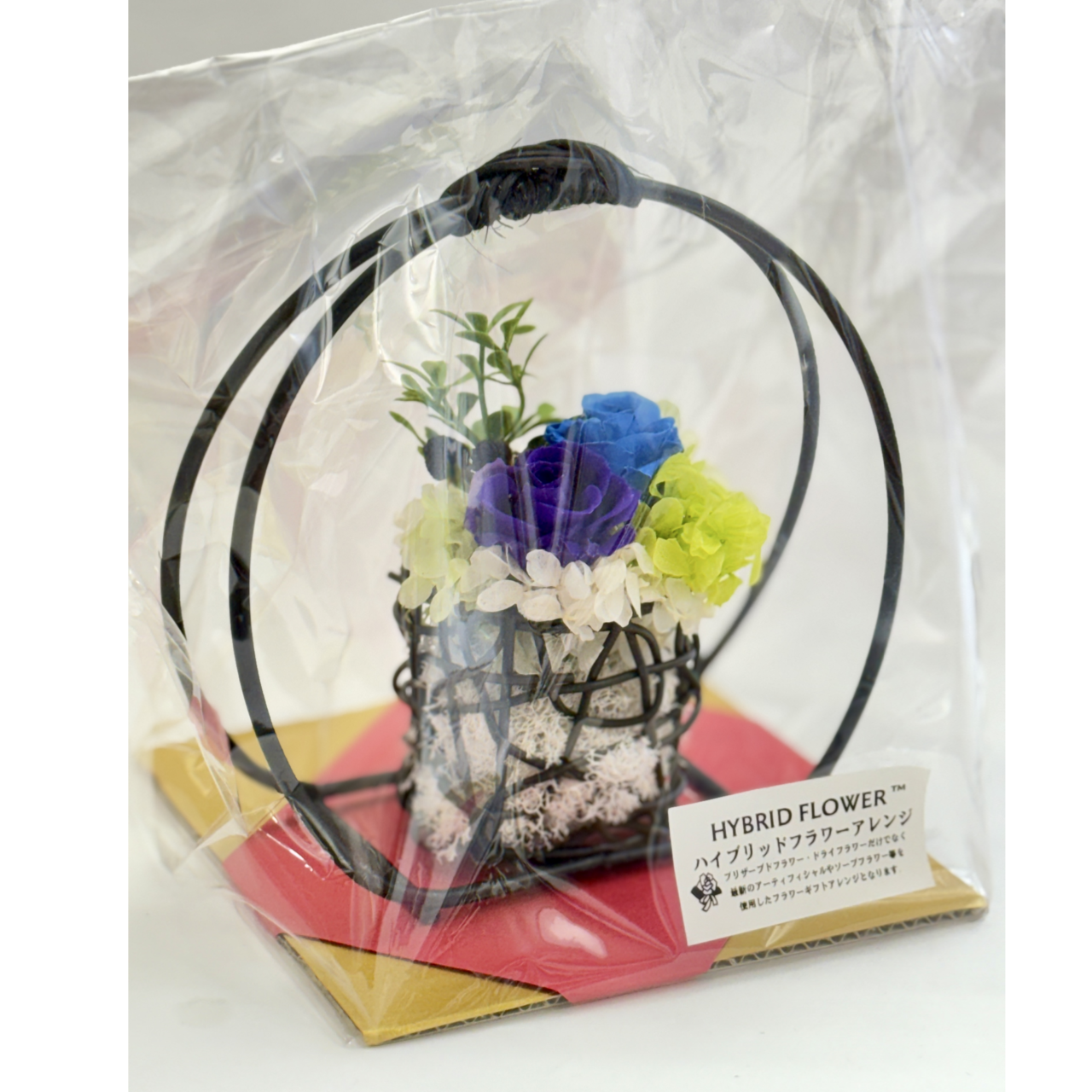【YMK】プリザーブドフラワーギフト 和風フラワーアレンジ　小ラッピング 和風ギフトや母の日、敬老の日にもピッタリ - 画像 (2)