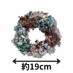 Alternative view of 【YMK】プリザーブドフラワーギフト　あじさいリース パープルセット 日本国産あじさいのプリザーブドフラワーを使用