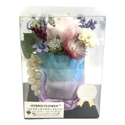 【フラワーカクテル】プリザーブドフラワー ハイブリッドフラワーギフト オリジナルバイカラーグラスA ホームフラワーインテリア