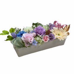 Alternative view of 【フラワーカクテル】トレンド感溢れる長方形プリザーブドフラワーアートギフトB