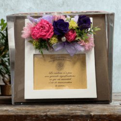 【ピーナッツフラワーショップ】プリザーブドフラワー フォトフレーム フォトフレームシングル