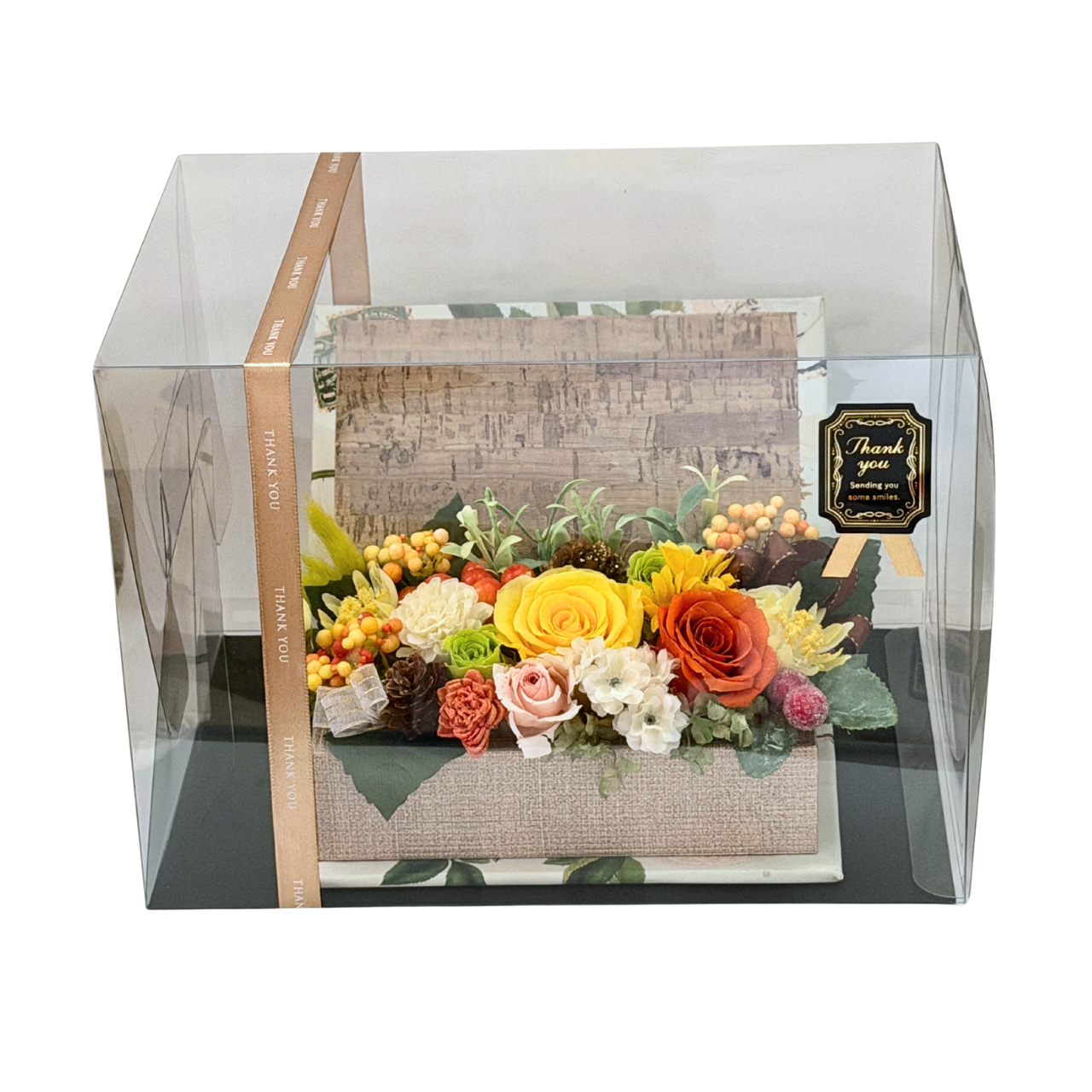 【フラワーカクテル】プリザーブドフラワーブックアレンジ